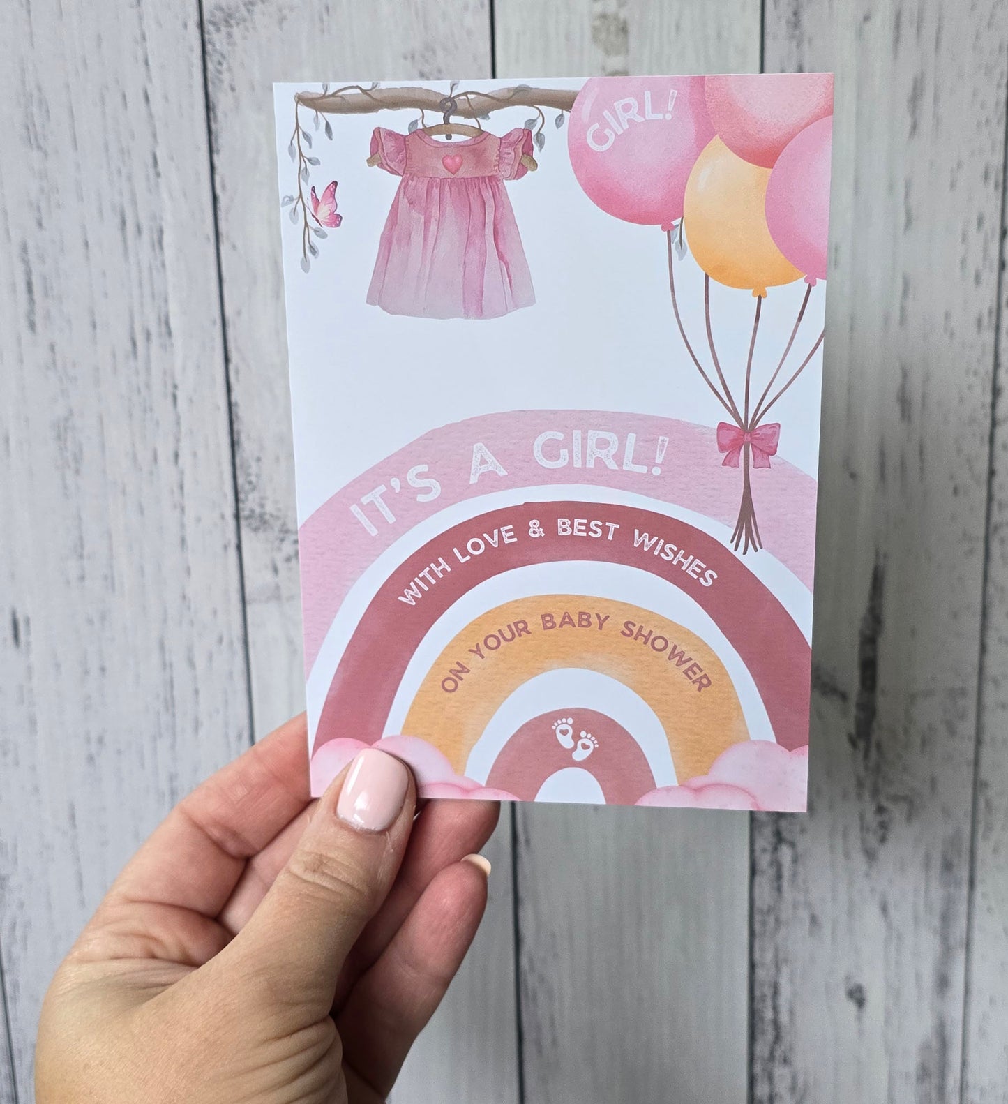 A6 Greeting Card - Baby Shower It's a Girl