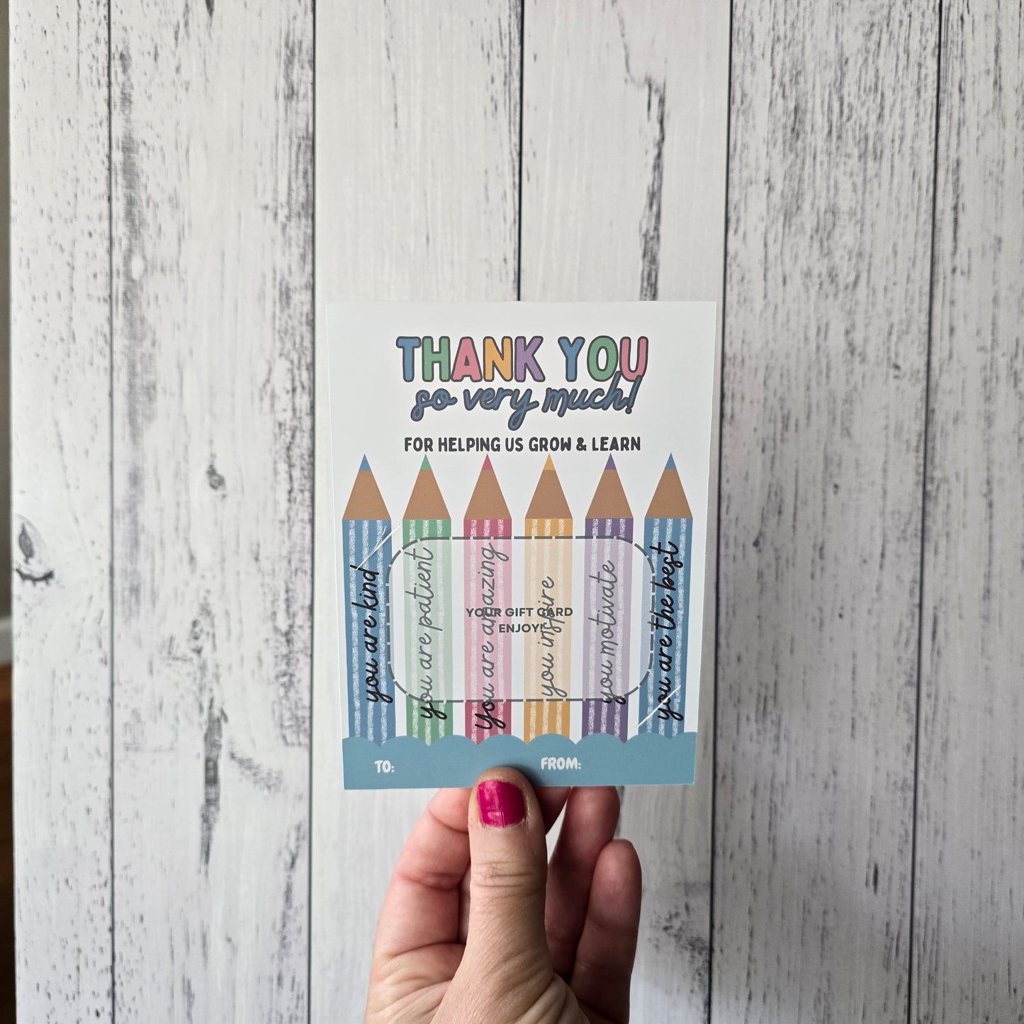 Gift Card Holder - Thank You, Teacher