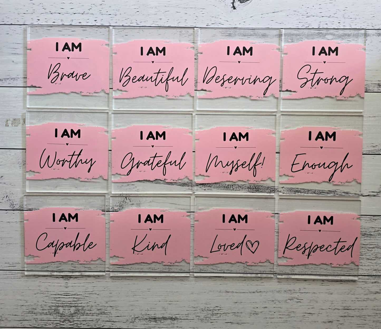 Acrylic Positive Affirmation Box Set