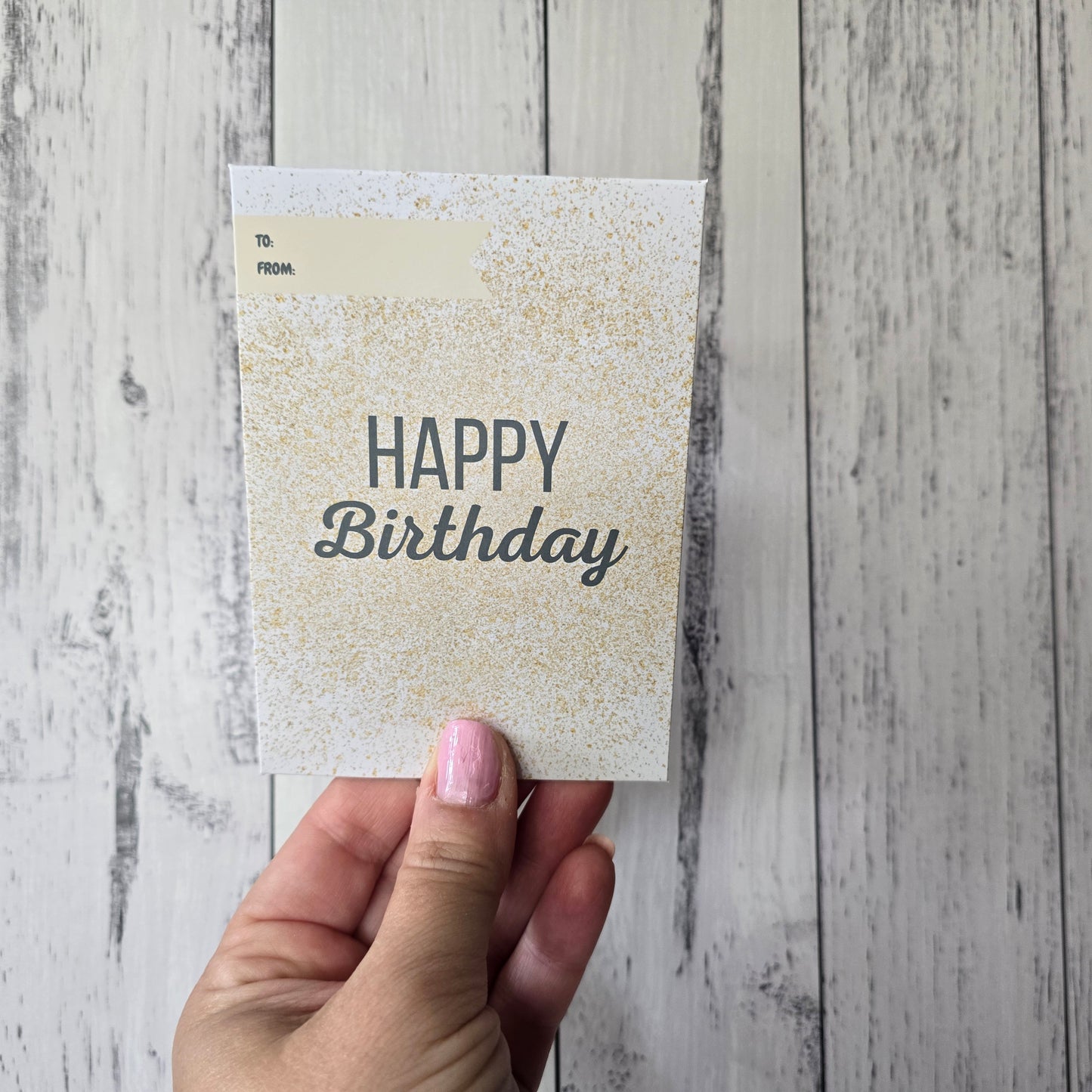 Money Envelope - Happy Birthday (gold sparkle)