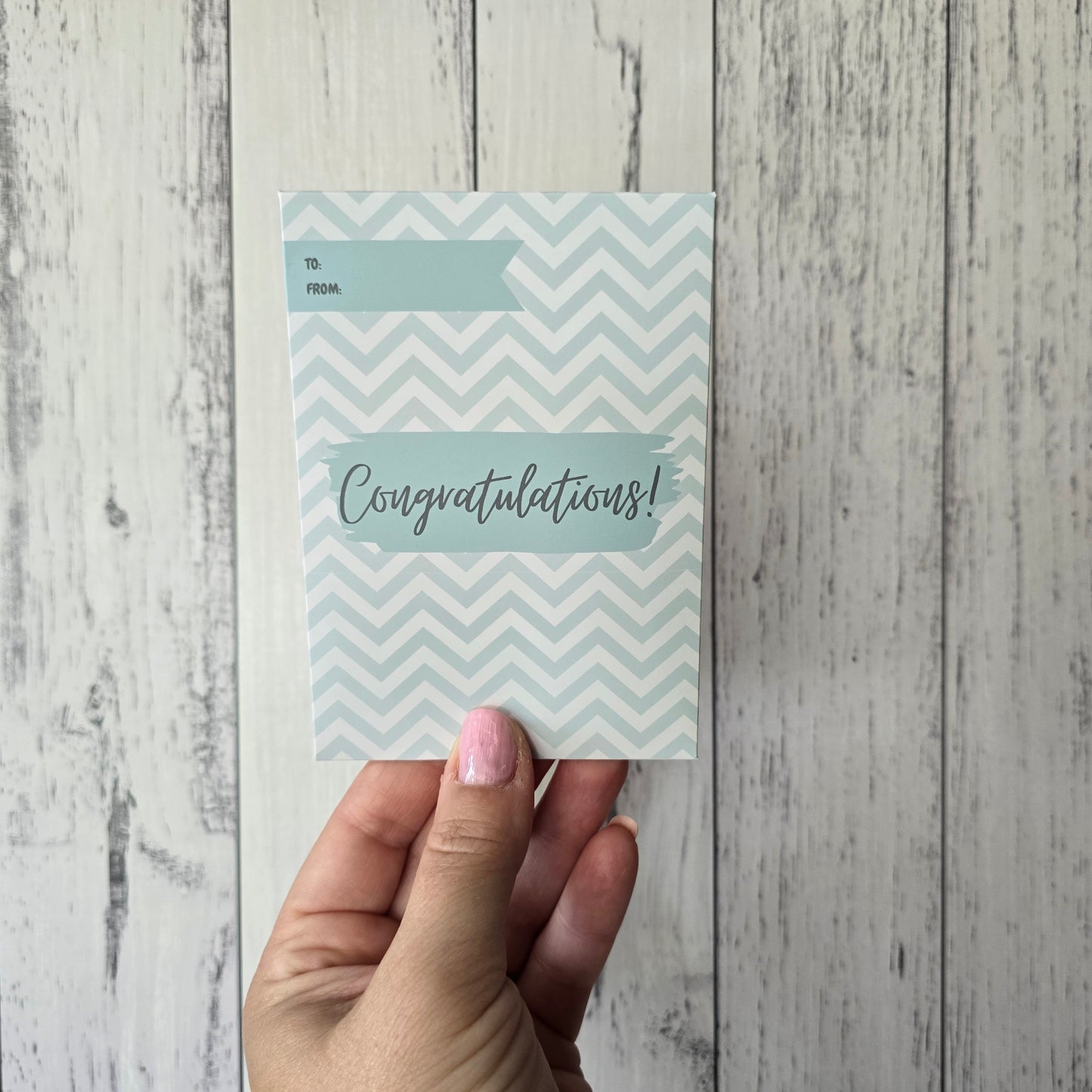 Money Envelope - Congratulations (blue chevron)