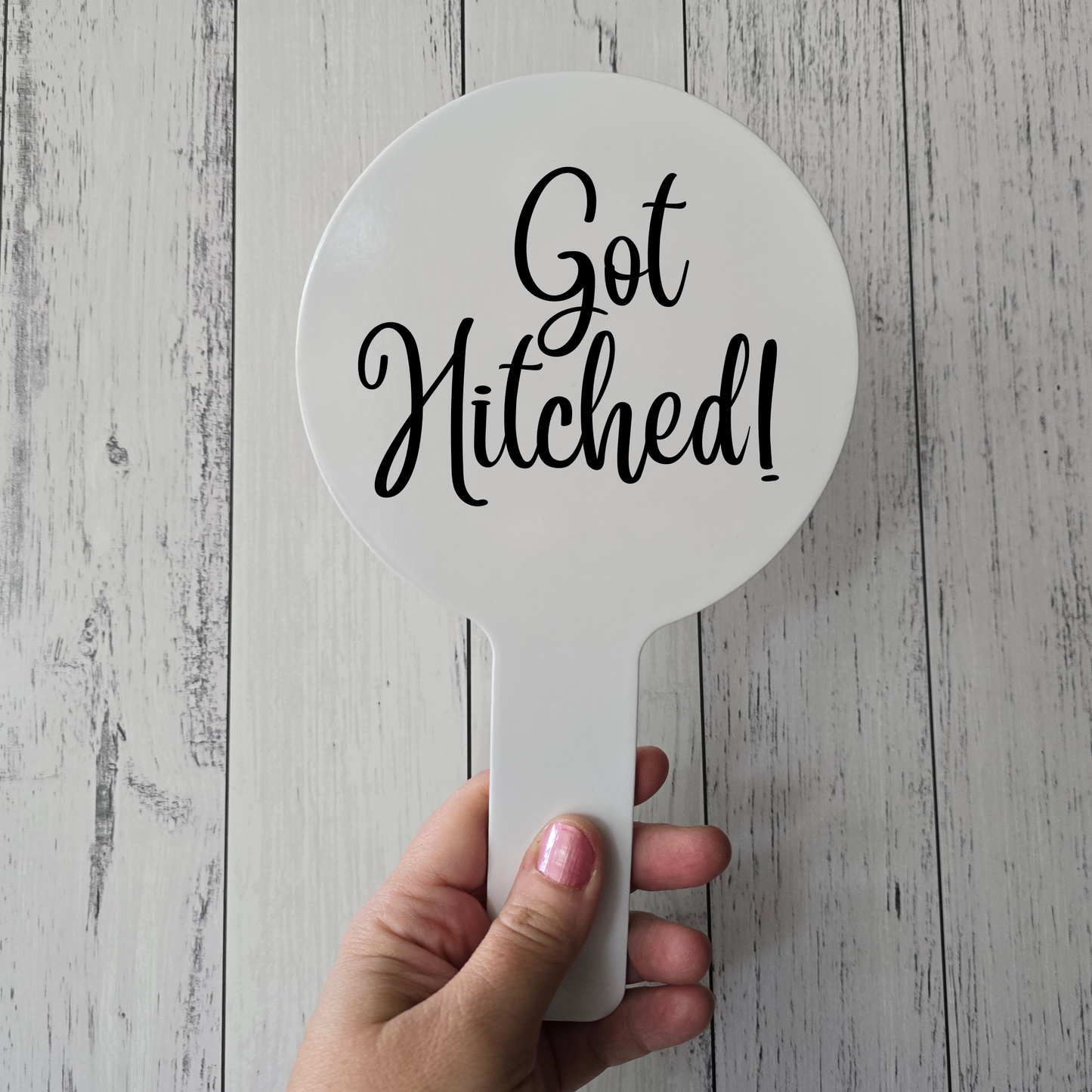 Photo Prop Paddle - Just Married, Got Hitched