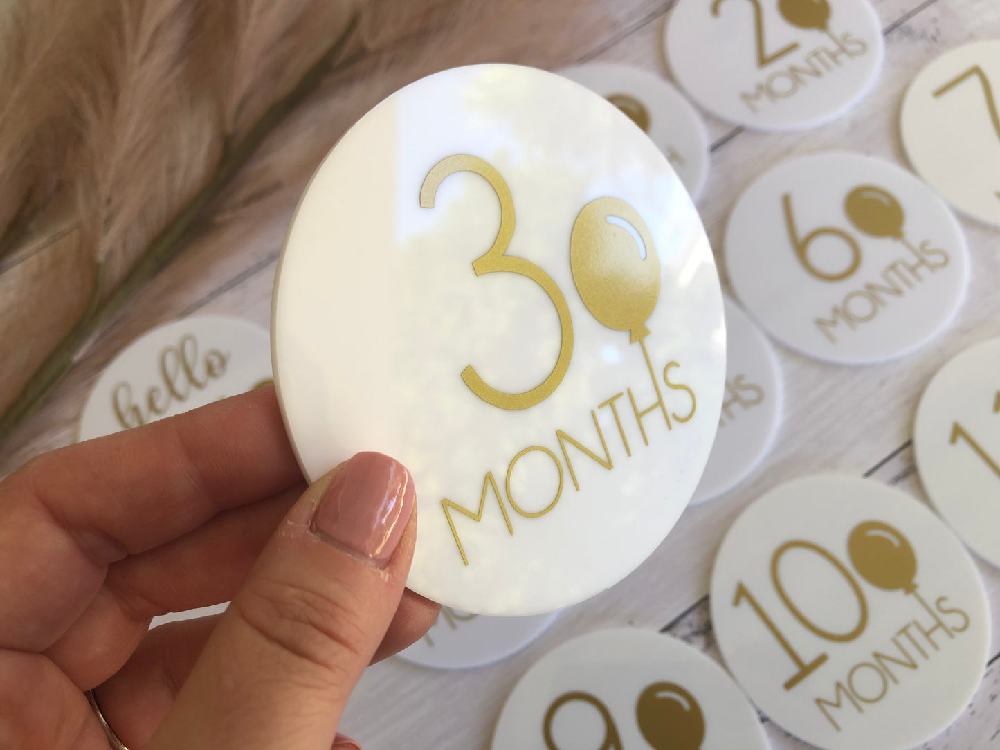 Acrylic Baby Milestone Discs - My Name is