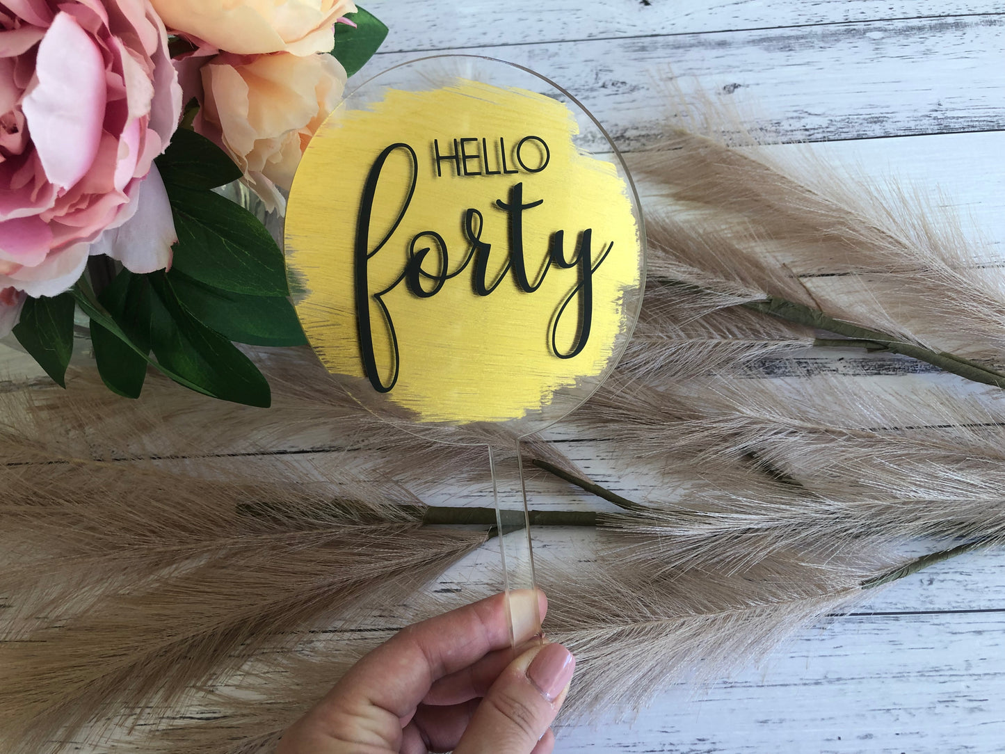 Cake Topper - Hello Age Birthday