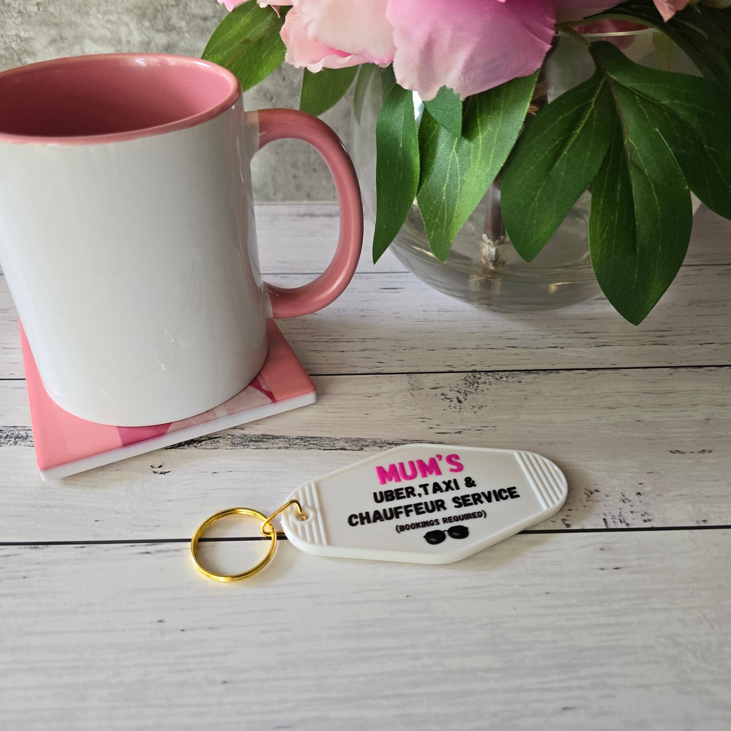 Motel Keychain - Mum's Uber, Taxi..