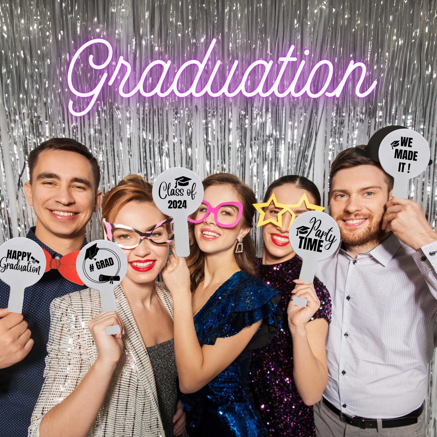Photo Prop Paddles - Graduation Pack (Set of 6)