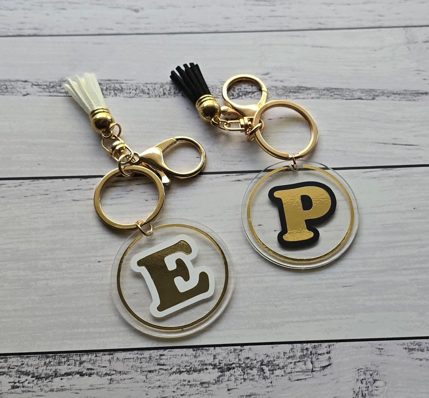 Round Acrylic Keyring with Tassel