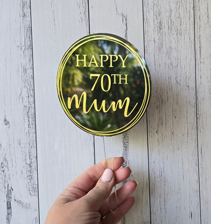 Cake Topper - Personalised Age/Name Birthday