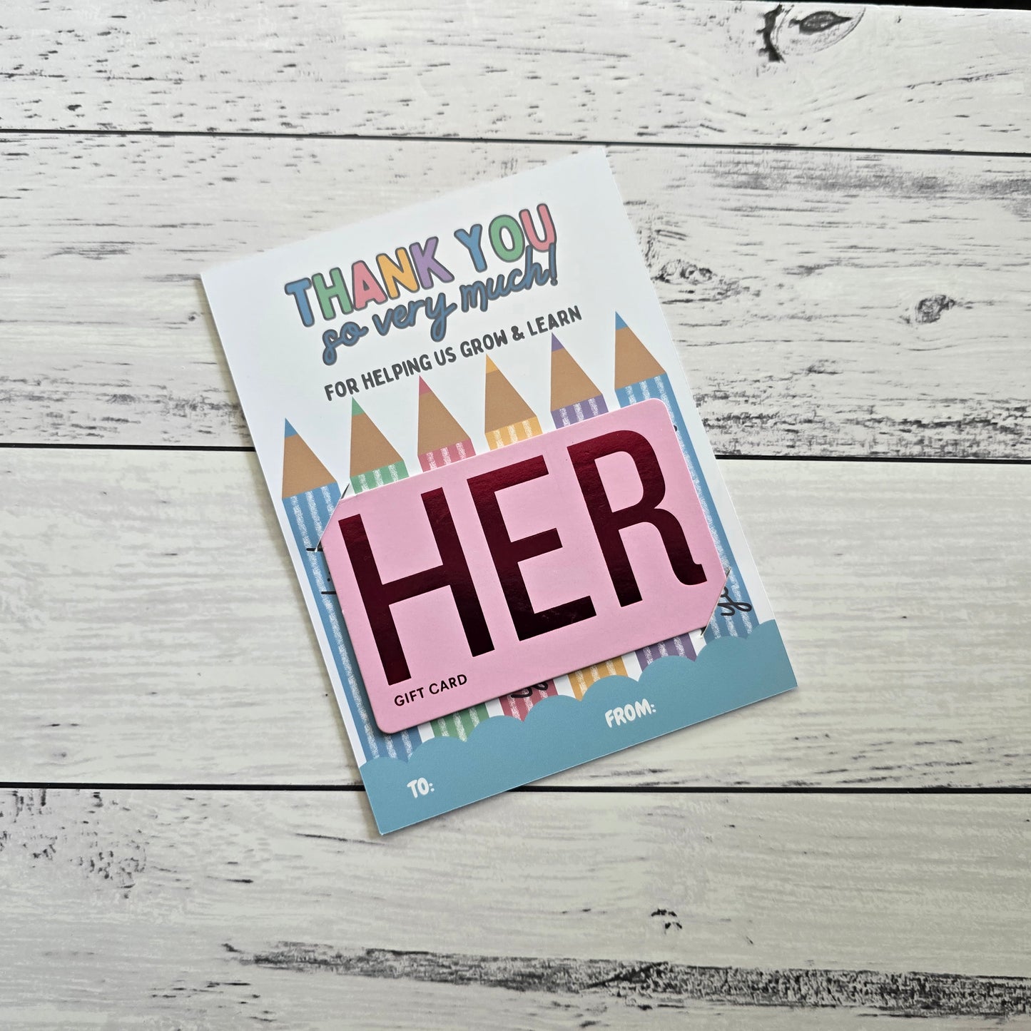 Gift Card Holder - Thank You, Teacher
