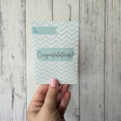Money Envelope - Congratulations (blue chevron)