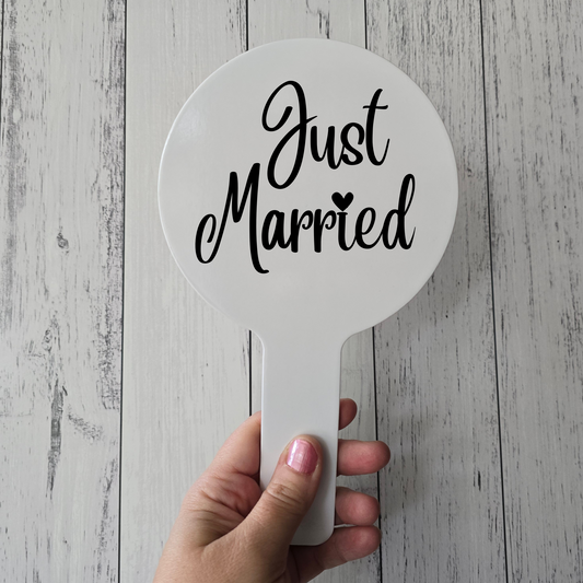 Photo Prop Paddle - Just Married, Got Hitched