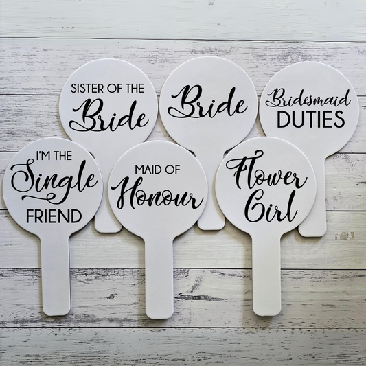 Photo Prop Paddles - Wedding Pack (Set of 6)
