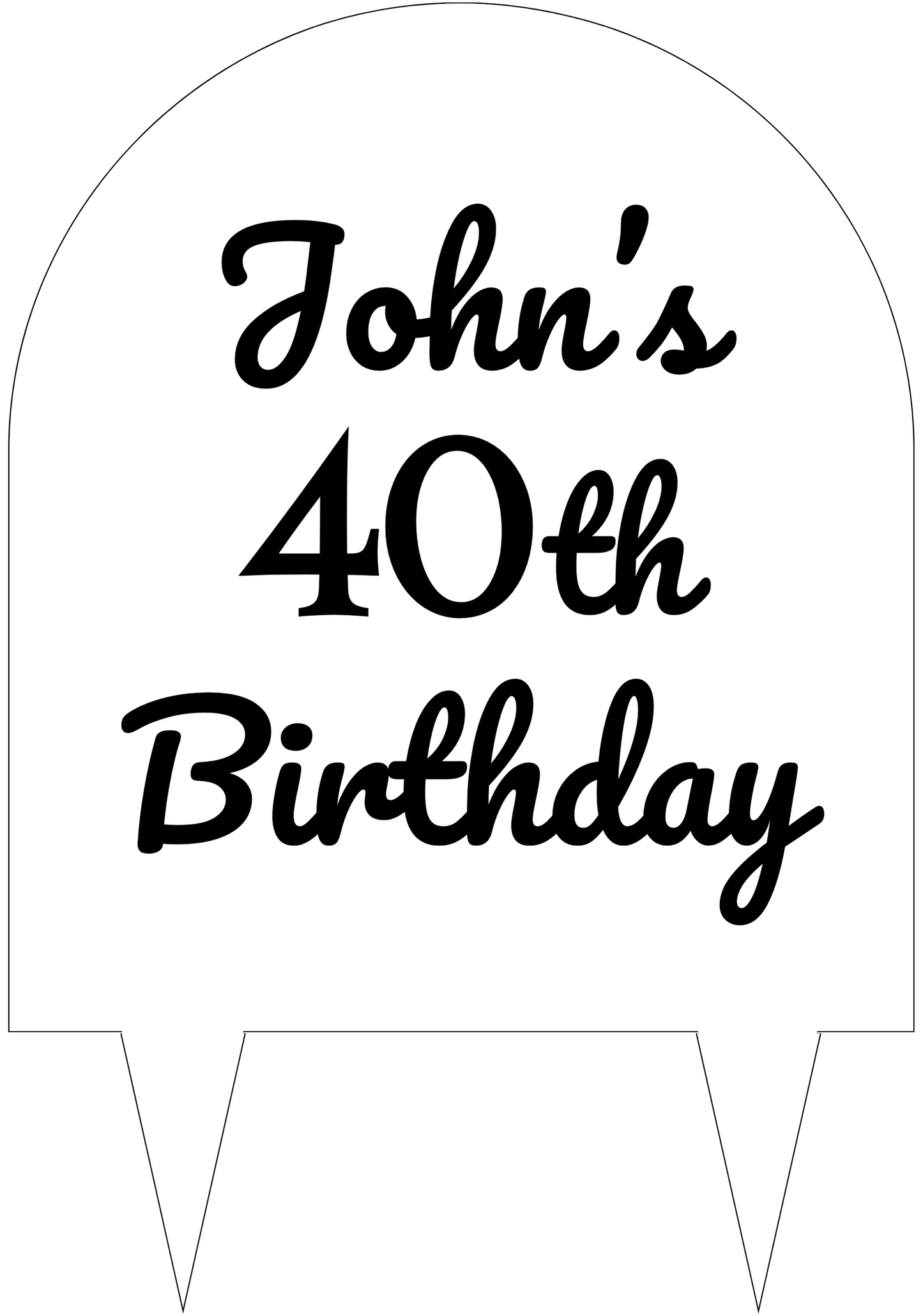 Cake Topper - Arch