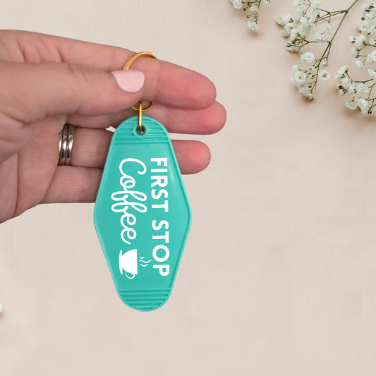 Motel Keychain - First Stop Coffee