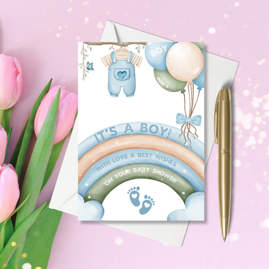 A6 Greeting Card - Baby Shower It's a Boy