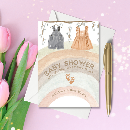 A6 Greeting Card - Baby Shower Neutral