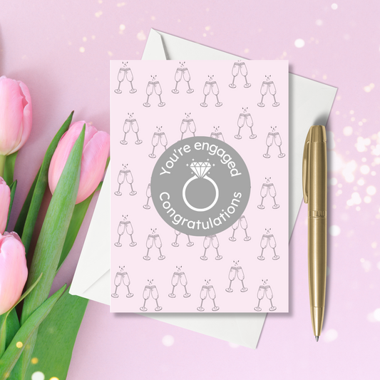 A6 Greeting Card - You're Engaged, Congratulations