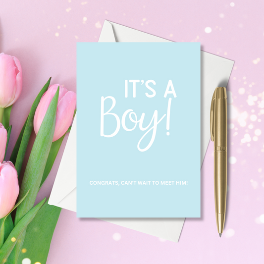 A6 Greeting Card - It's a Boy