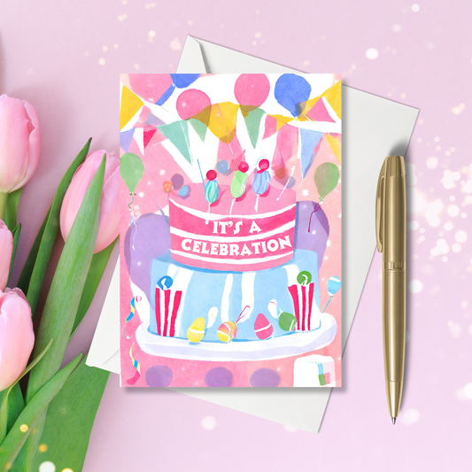 A6 Greeting Card - It's a Celebration