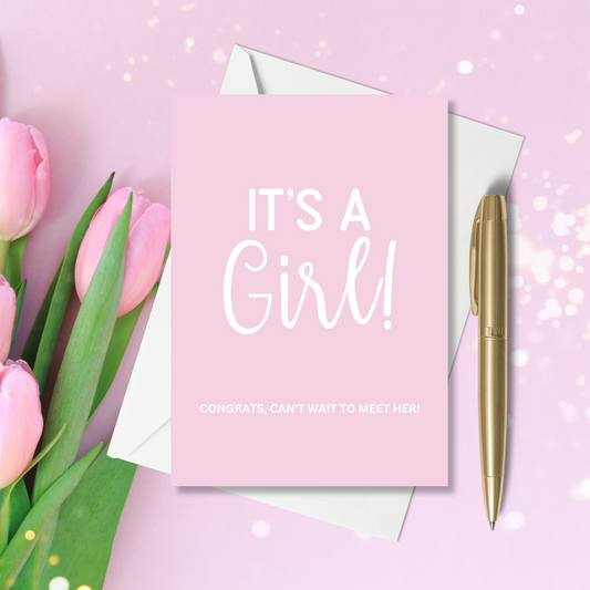 A6 Greeting Card - It's a Girl