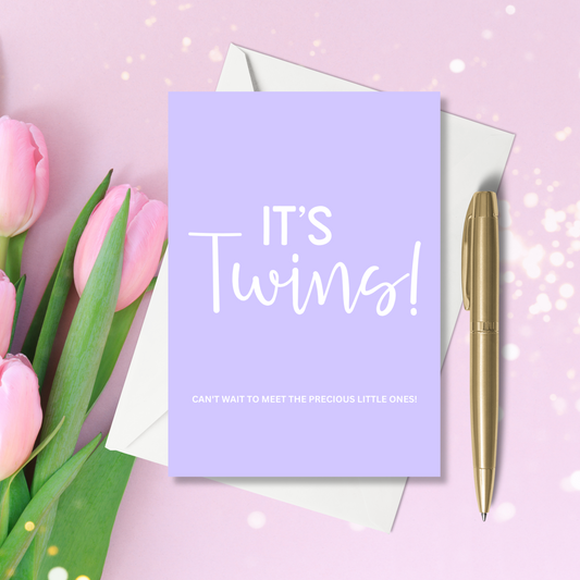 A6 Greeting Card - It's Twins!