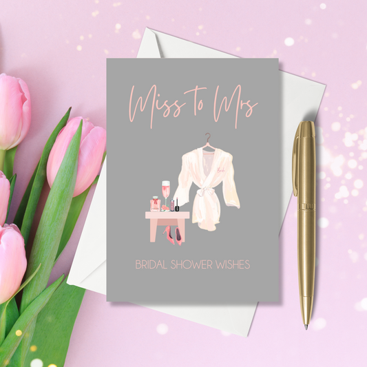 A6 Greeting Card - Miss to Mrs