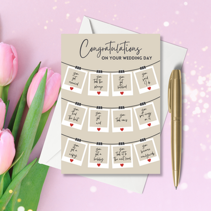 A6 Greeting Card - Congrats on your Wedding Day