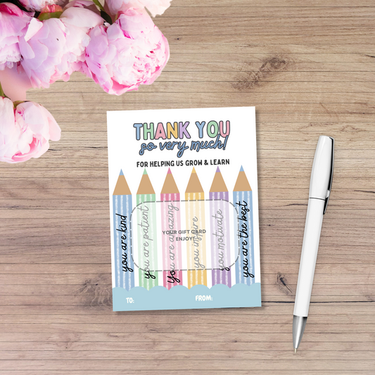 Gift Card Holder - Thank You, Teacher