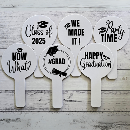 Photo Prop Paddles - Graduation Pack (Set of 6)