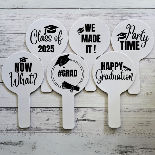 Photo Prop Paddles - Graduation Pack (Set of 6)