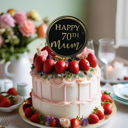 Cake Topper - Personalised Age/Name Birthday