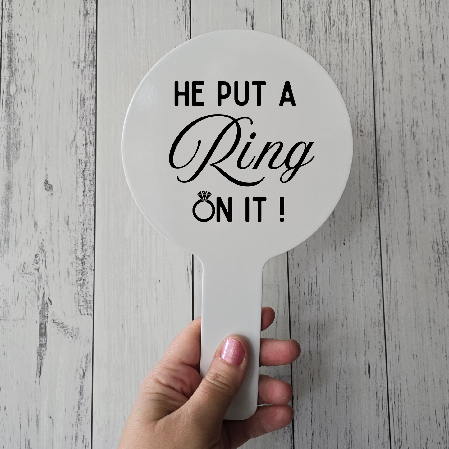 Photo Prop Paddles - He put a ring on it (Set of 2)