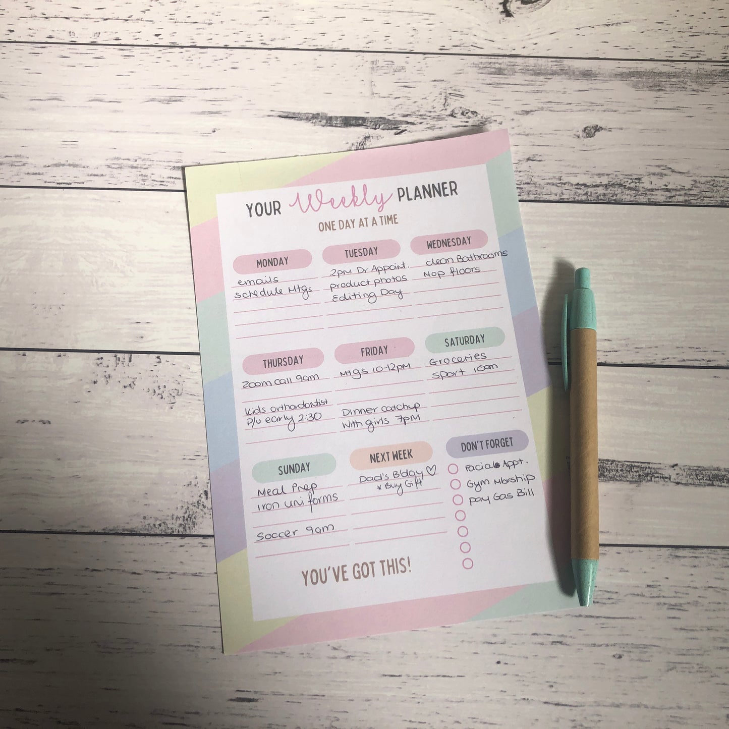 A5 Notepad - Weekly Planner