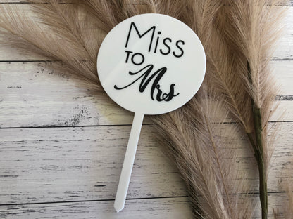 Cake Topper - Miss to Mrs