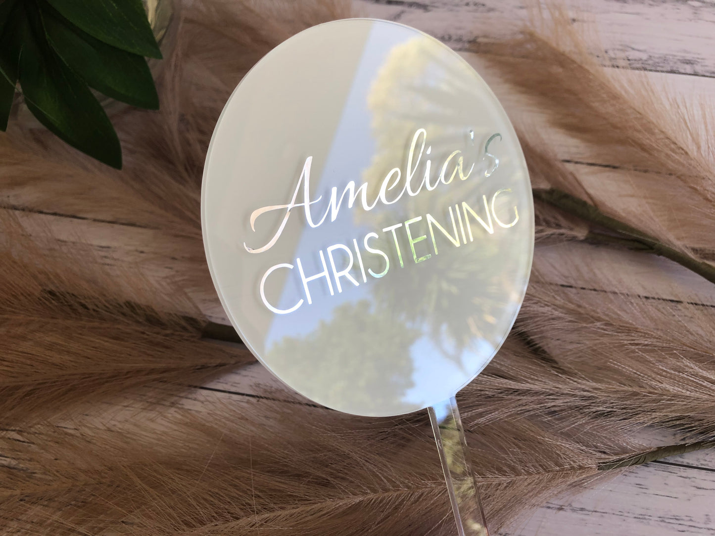 Cake Topper - Personalised Christening
