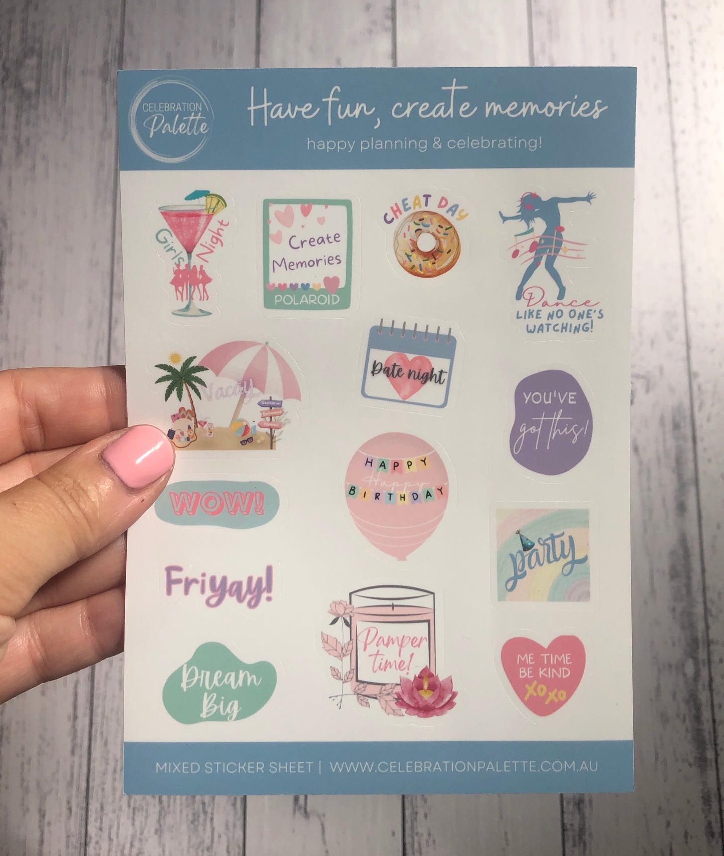 Sticker Sheet - Have fun,  create memories