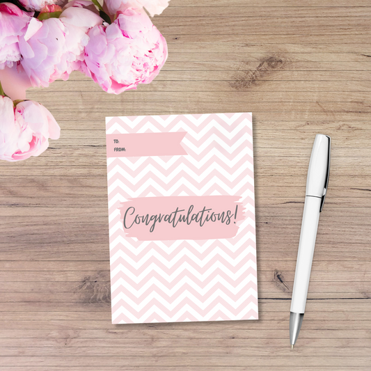 Money Envelope - Congratulations (pink chevron)