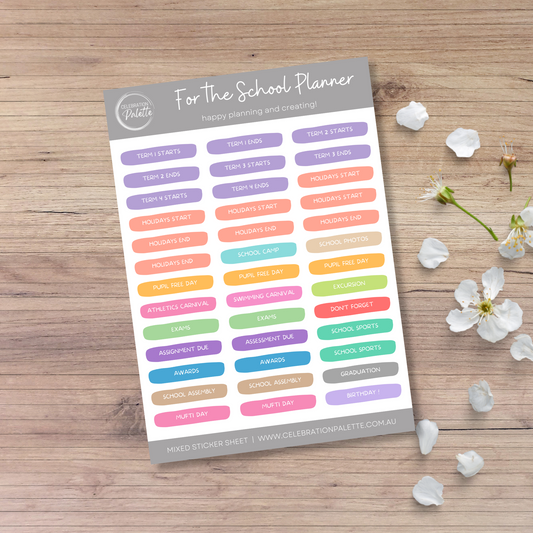 Sticker Sheet - For the school planner