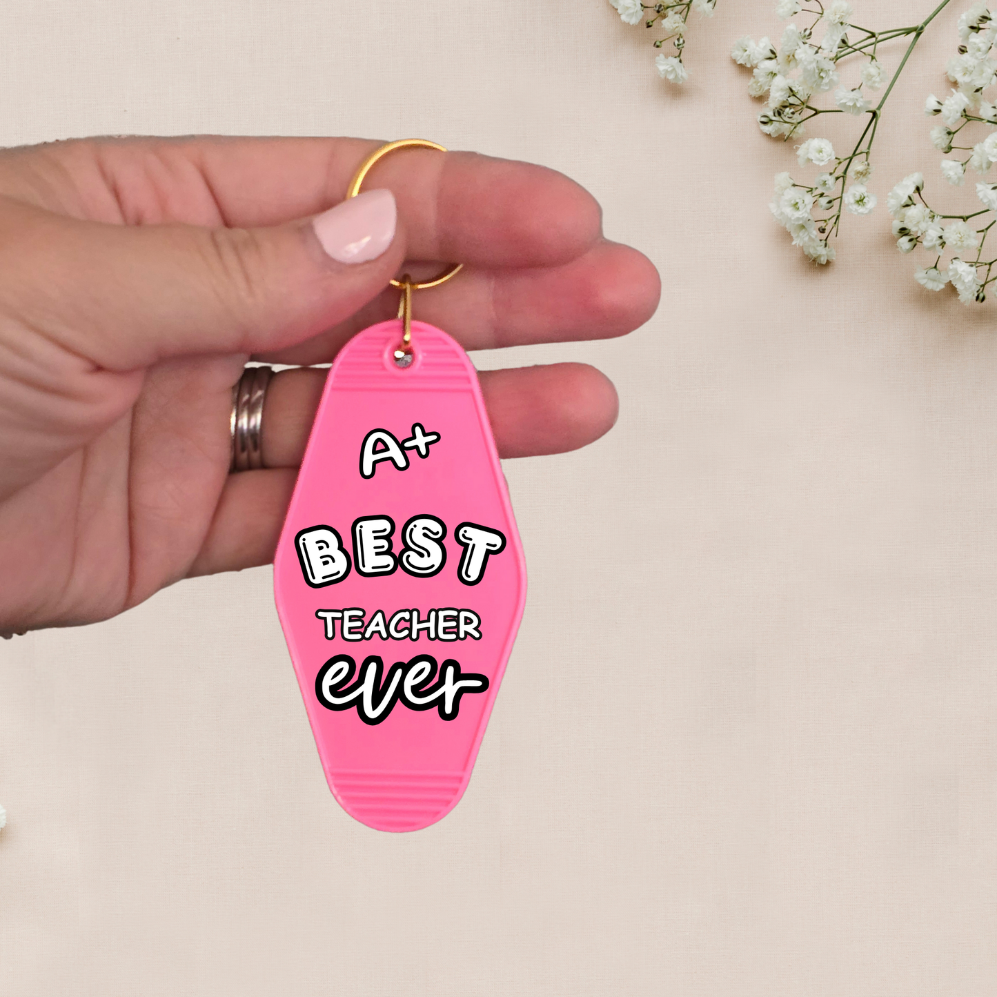 Motel Keychain - Best Teacher