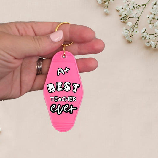 Motel Keychain - Best Teacher