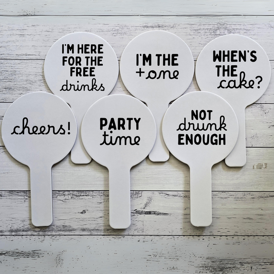Photo Prop Paddles - Party Pack (Set of 6)