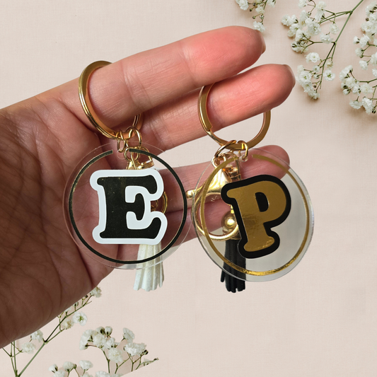 Round Acrylic Keyring with Tassel