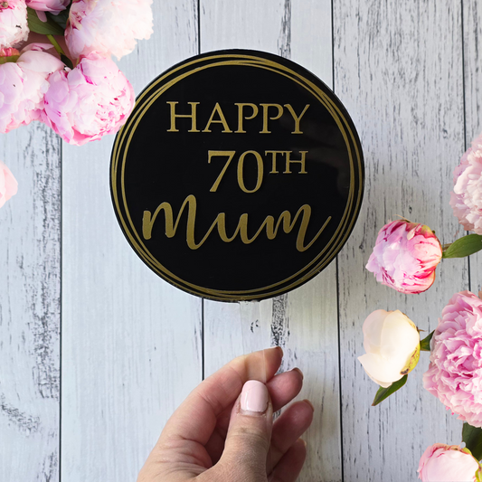 Cake Topper - Personalised Age/Name Birthday