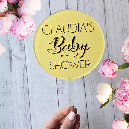 Cake Topper - Personalised Baby Shower
