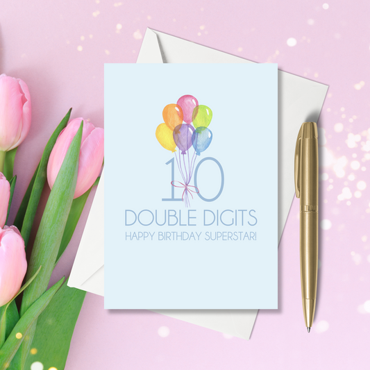 A6 Greeting Card - Double Digits