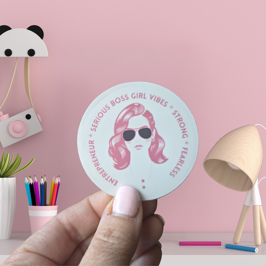 Vinyl Sticker - Entrepreneur (Pink & White)